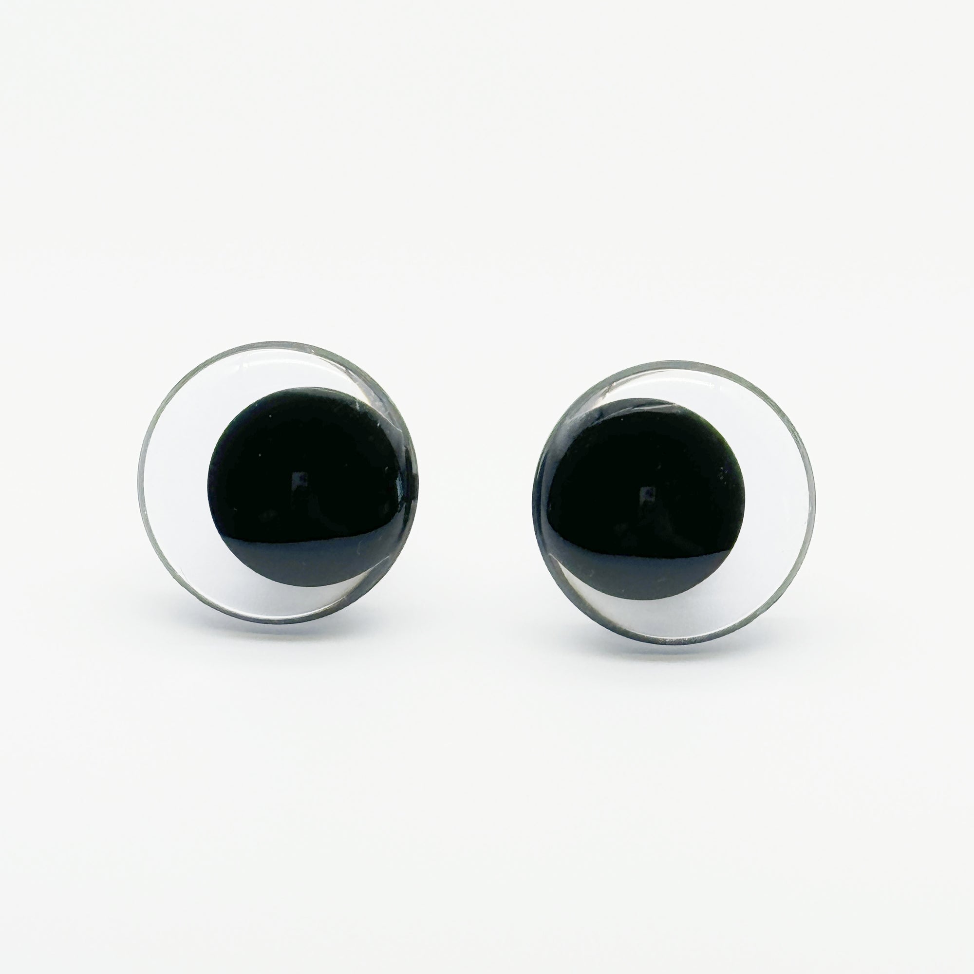 12mm-35mm wholesale Moon Safety Eyes for Crocheting with Washers Clear Safety Eyes for Amigurumi 3D offcenter pupil Moon Crochet Eyes Doll Eyes for Animals Teddy Bear Crochet Toy