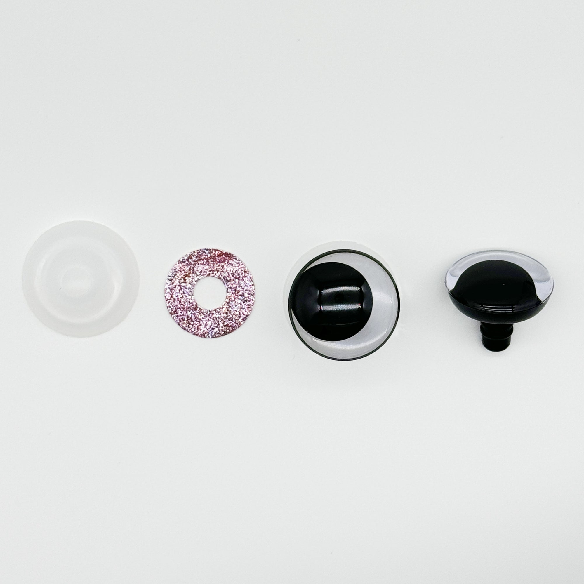 12mm-35mm wholesale Moon Safety Eyes for Crocheting with Washers Clear Safety Eyes for Amigurumi 3D offcenter pupil Moon Crochet Eyes Doll Eyes for Animals Teddy Bear Crochet Toy
