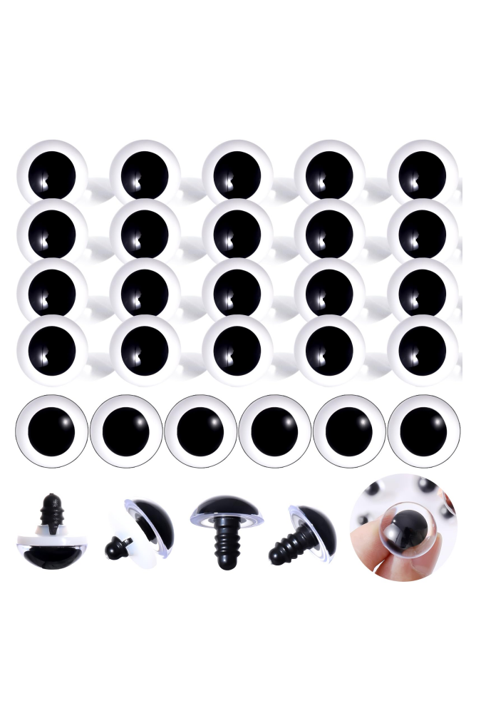 Clear 2CY Safety Eyes Crystal Eyes – High Transparency Doll Eyes for Toys | Eco-Friendly 5-50mm