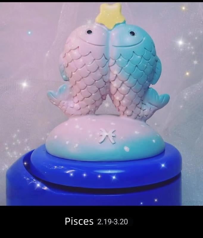 Stellar Harmony: 12 Zodiac Signs Musical Jewelry Box with Rotating Figurines