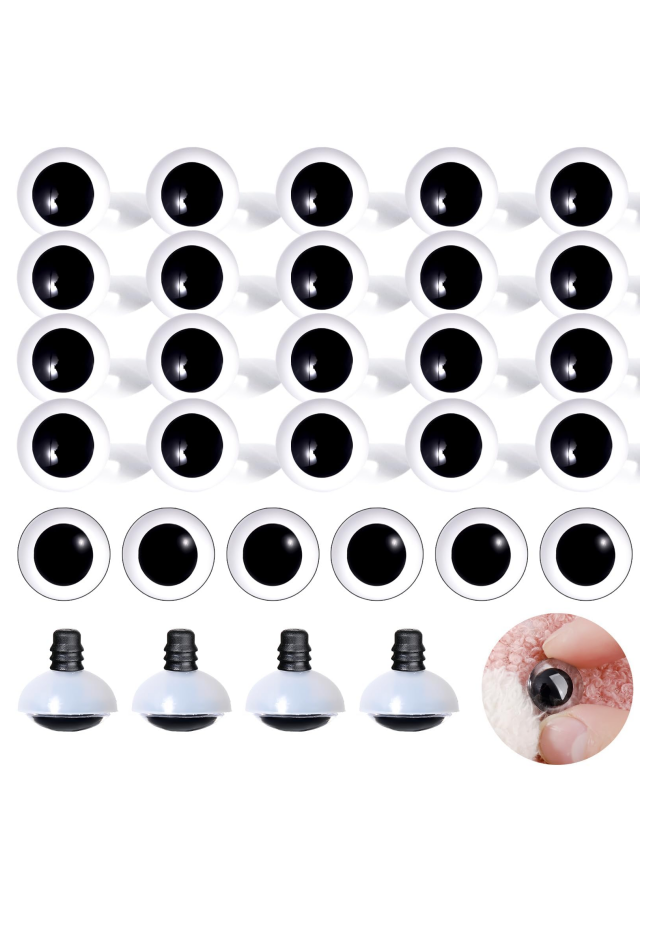 3D Clear Safety Eyes – High Transparency, Eco-Friendly, Burr-Free | Custom Sizes & Designs | EN71/REACH/RoHS