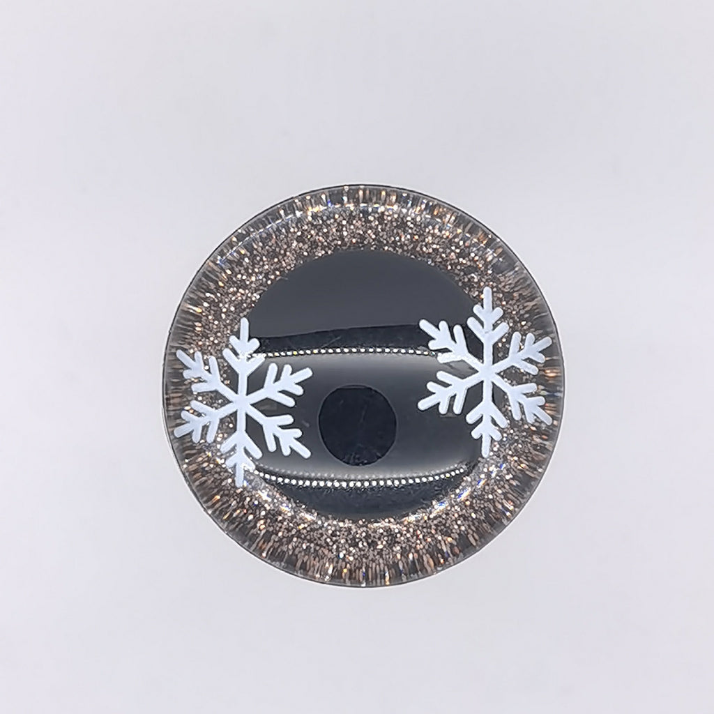 3D SAFETY EYE WITH SNOW – Eco-Friendly, Burr-Free, Custom Moldable Safety Eyes | EN71/REACH/RoHS Certified