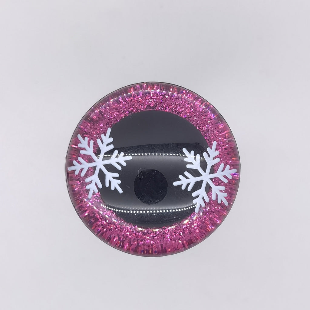 3D SAFETY EYE WITH SNOW – Eco-Friendly, Burr-Free, Custom Moldable Safety Eyes | EN71/REACH/RoHS Certified