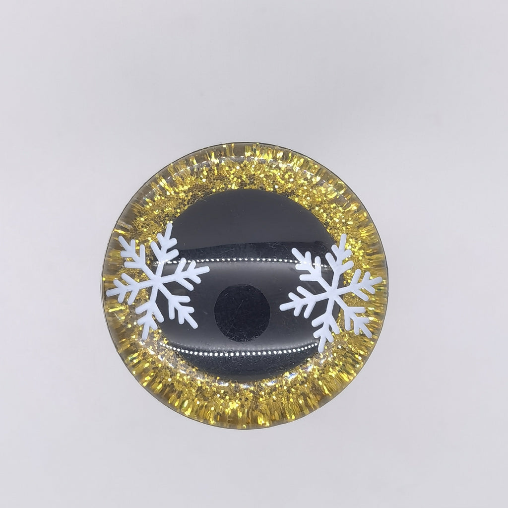 3D SAFETY EYE WITH SNOW – Eco-Friendly, Burr-Free, Custom Moldable Safety Eyes | EN71/REACH/RoHS Certified