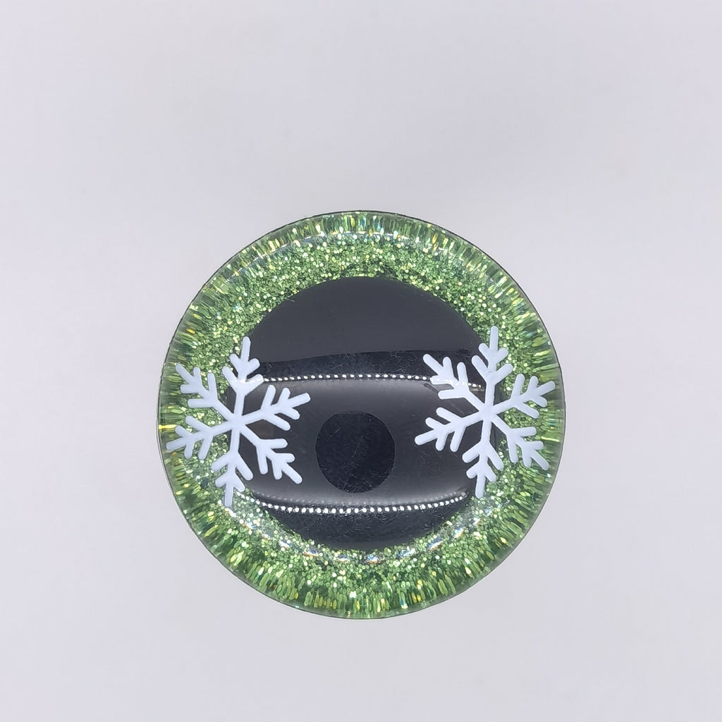 3D SAFETY EYE WITH SNOW – Eco-Friendly, Burr-Free, Custom Moldable Safety Eyes | EN71/REACH/RoHS Certified