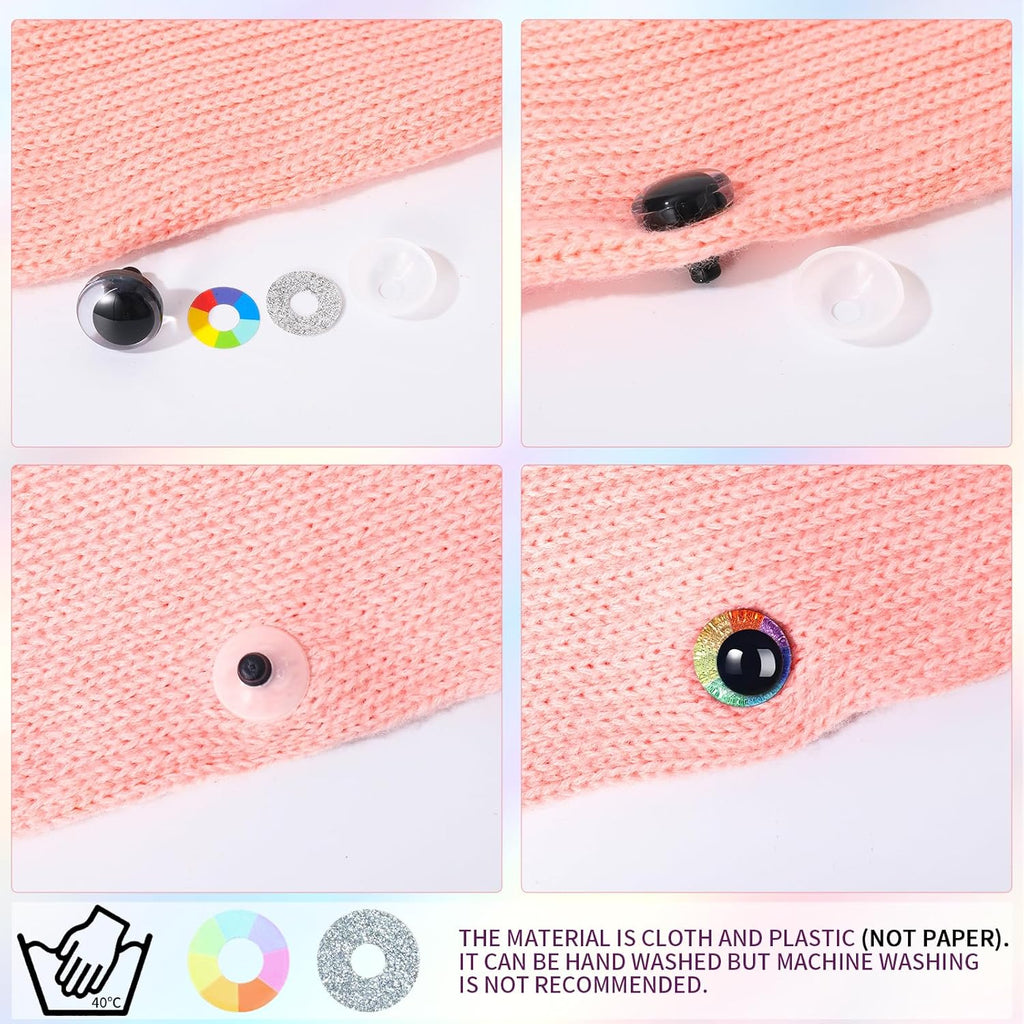 RAINBOW 3D GLITTER MOON EYE – Eco-Friendly, Smooth Edge, Custom Sizes & Designs