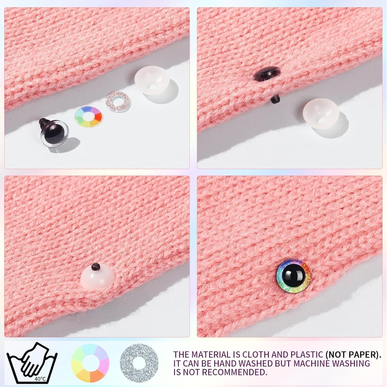 RAINBOW 3D SPARKLE EYES – Eco-Friendly, Burr-Free, Custom Mold Designs