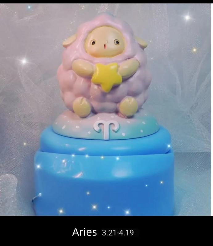 Stellar Harmony: 12 Zodiac Signs Musical Jewelry Box with Rotating Figurines