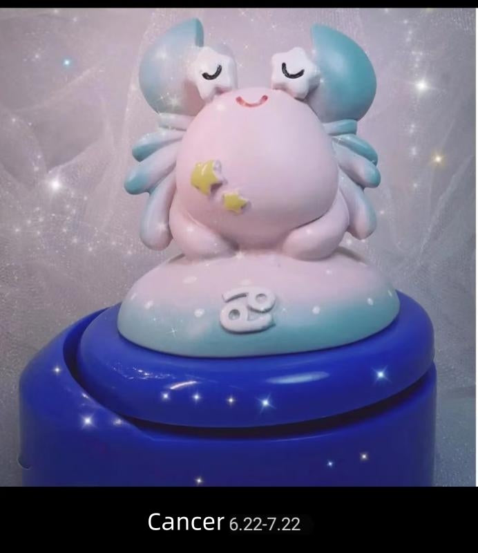 Stellar Harmony: 12 Zodiac Signs Musical Jewelry Box with Rotating Figurines