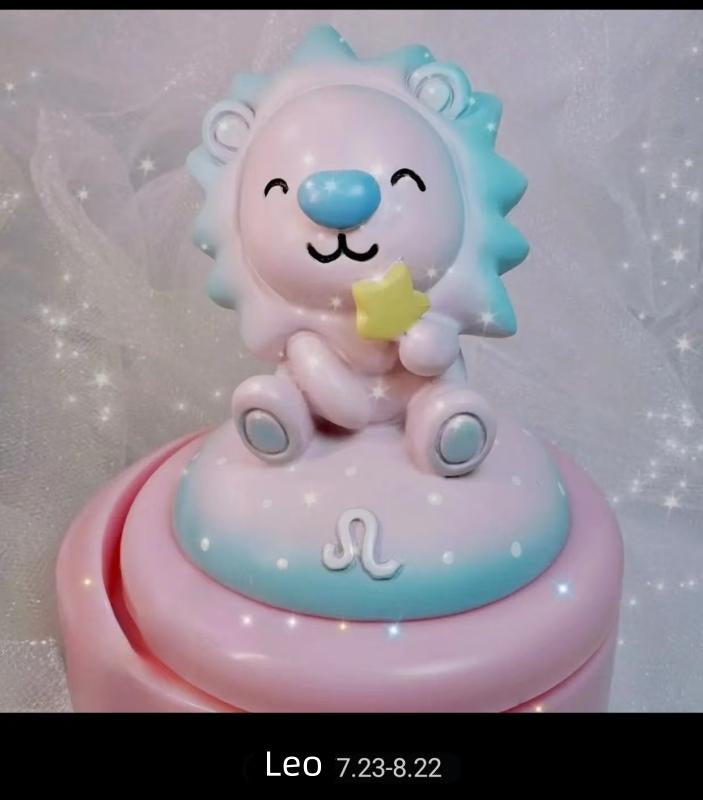 Stellar Harmony: 12 Zodiac Signs Musical Jewelry Box with Rotating Figurines