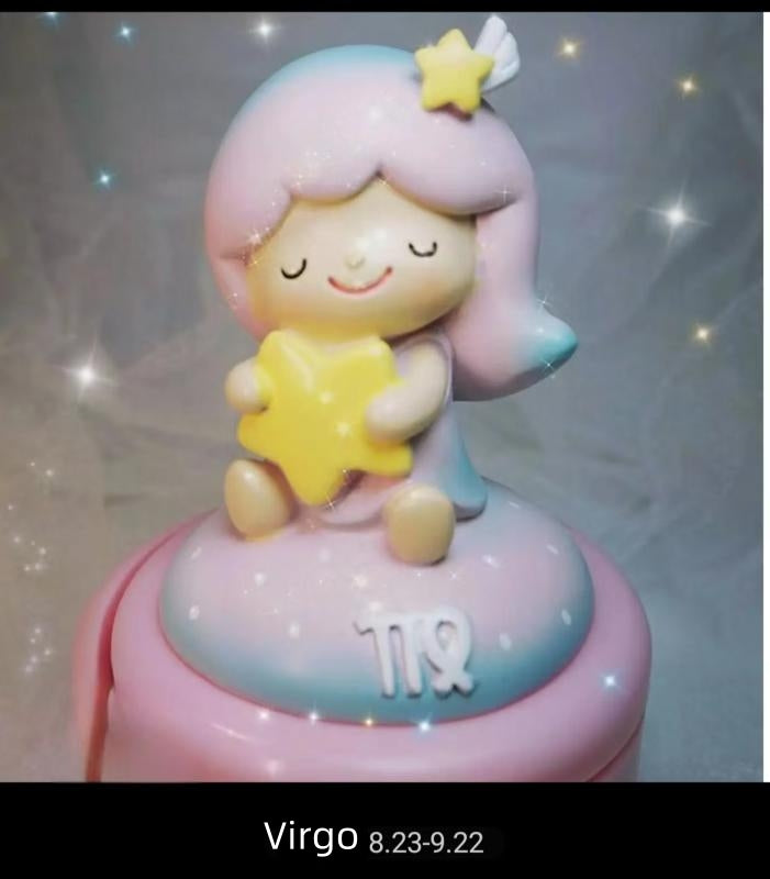 Stellar Harmony: 12 Zodiac Signs Musical Jewelry Box with Rotating Figurines