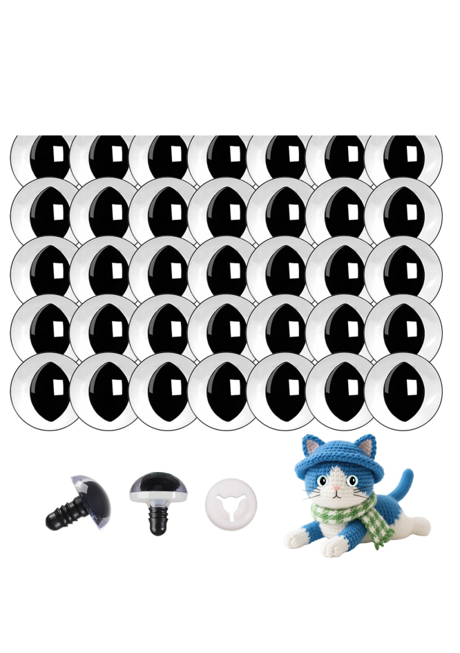 Clear Safety Cat Eyes Doll Eyes – High Transparency, Eco-Friendly, Burr-Free, Custom Molded Sizes & Designs
