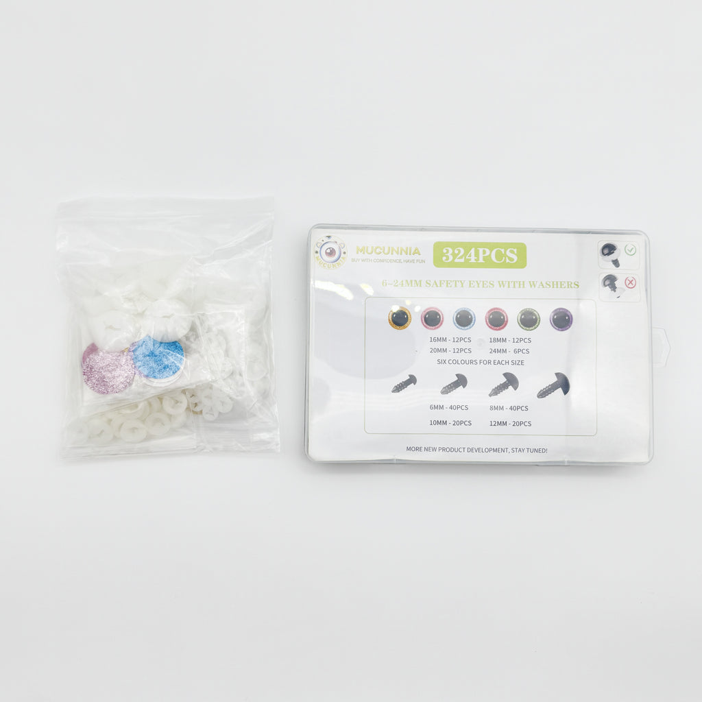 SAFETY EYES FOR CROCHET – Eco-Friendly, Burr-Free, Custom Sizes & Designs | EN71/REACH/RoHS Certified