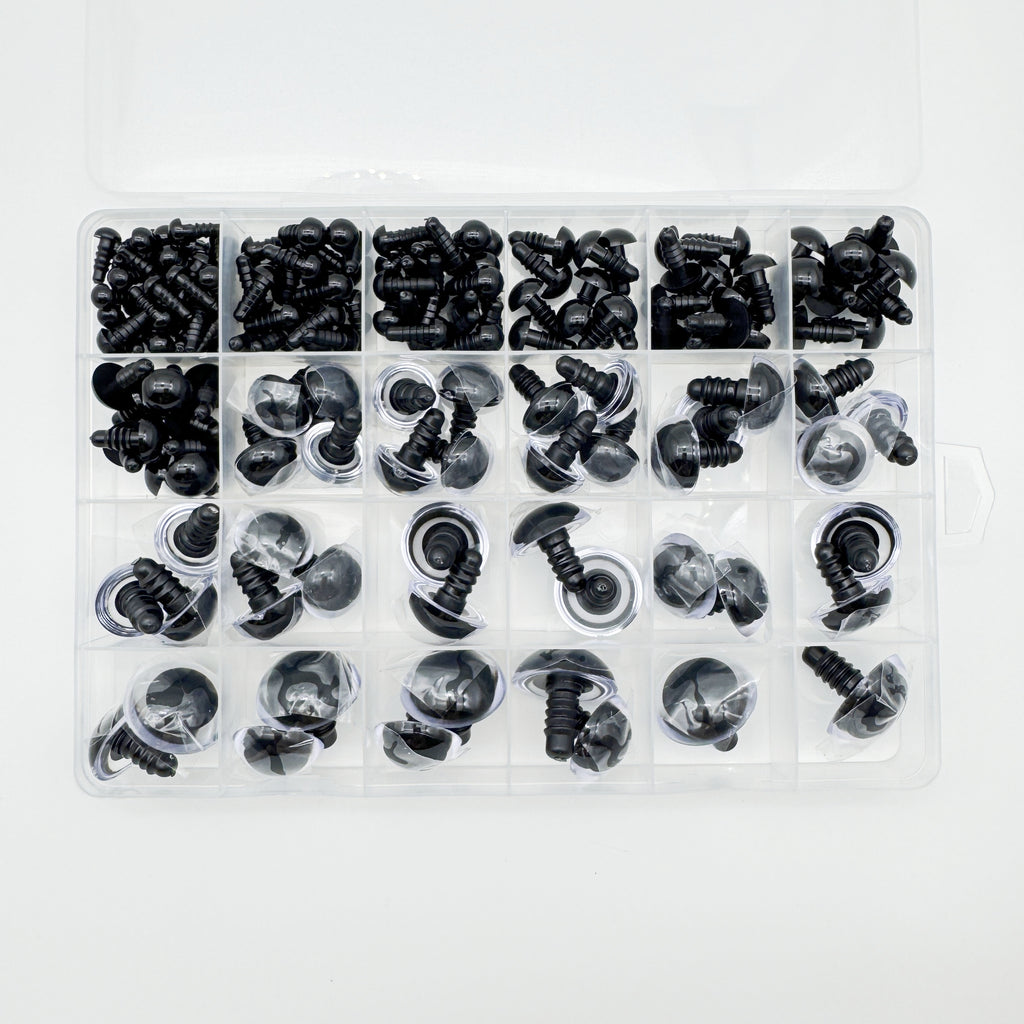 Safety Bean Eyes (3-55mm) - Black or Printing - EN71, REACH, RoHS Certified