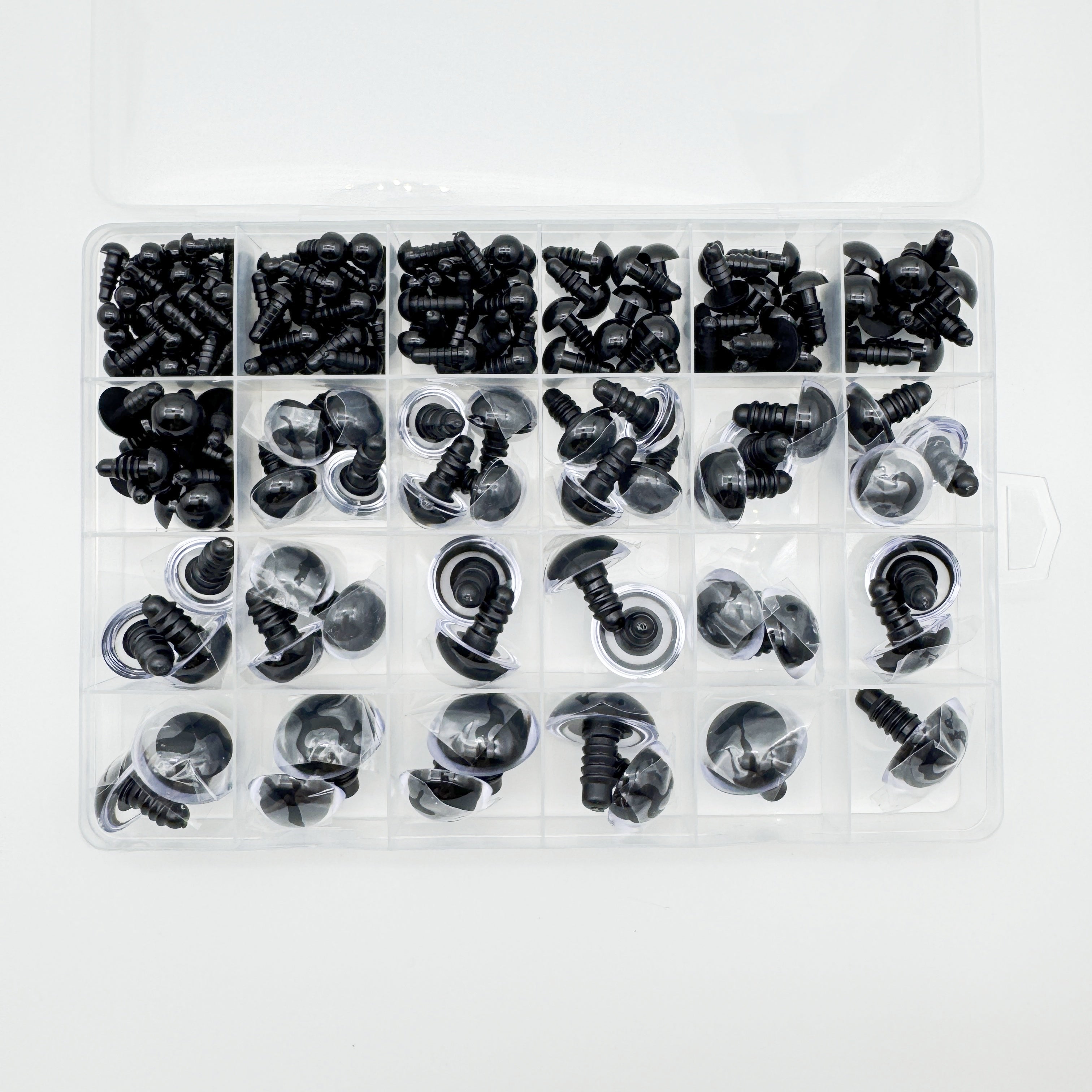 Safety Bean Eyes (3-55mm) - Black or Printing - EN71, REACH, RoHS Certified