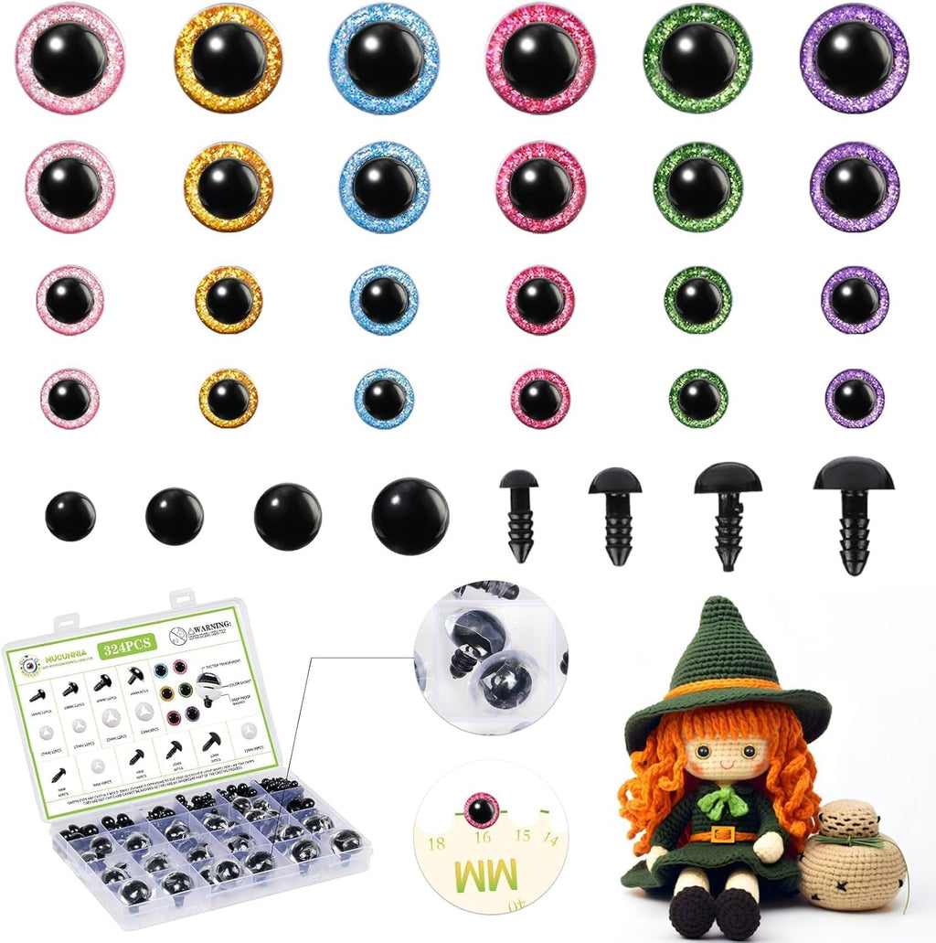 SAFETY EYES SET IN BOX FOR CROCHET – Eco-Friendly, Burr-Free, Custom Sizes & Designs | EN71/REACH/RoHS Certified