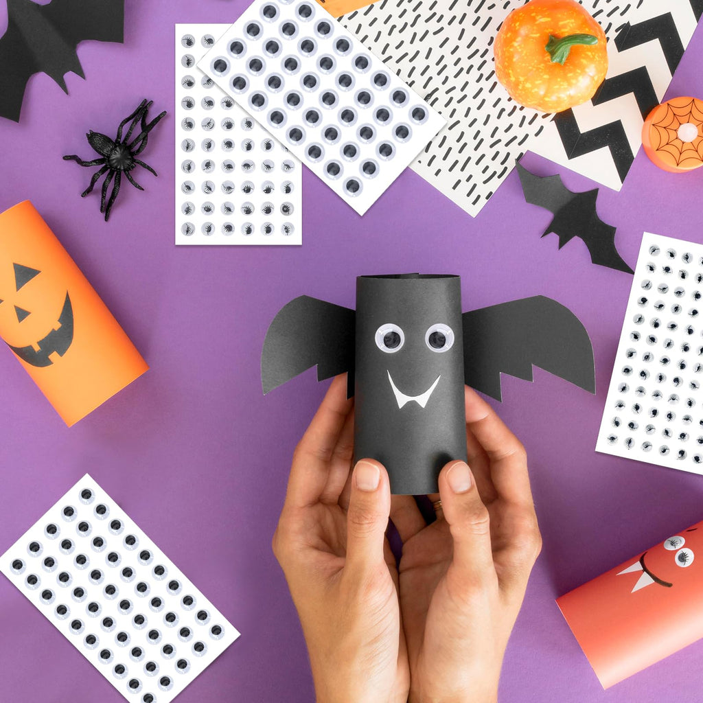 Googly Eyes Sticker Sheets - Self Adhesive Wiggle Eye Stickers for Crafts