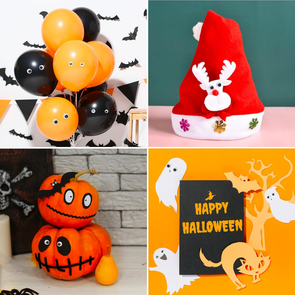 Googly Eyes Sticker Sheets - Self Adhesive Wiggle Eye Stickers for Crafts