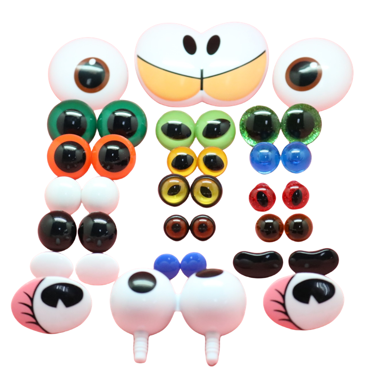 Moon Clear Safety Eyes with Off-Center Pupil – High Transparency, Eco-Friendly, Burr-Free