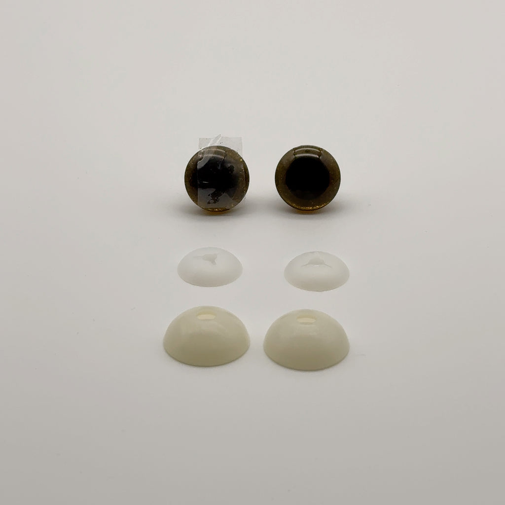 Eco-Friendly 3D Sparkle Eyes - Custom Colors (9-35mm) Glitter Safety Eyes Amigurumi