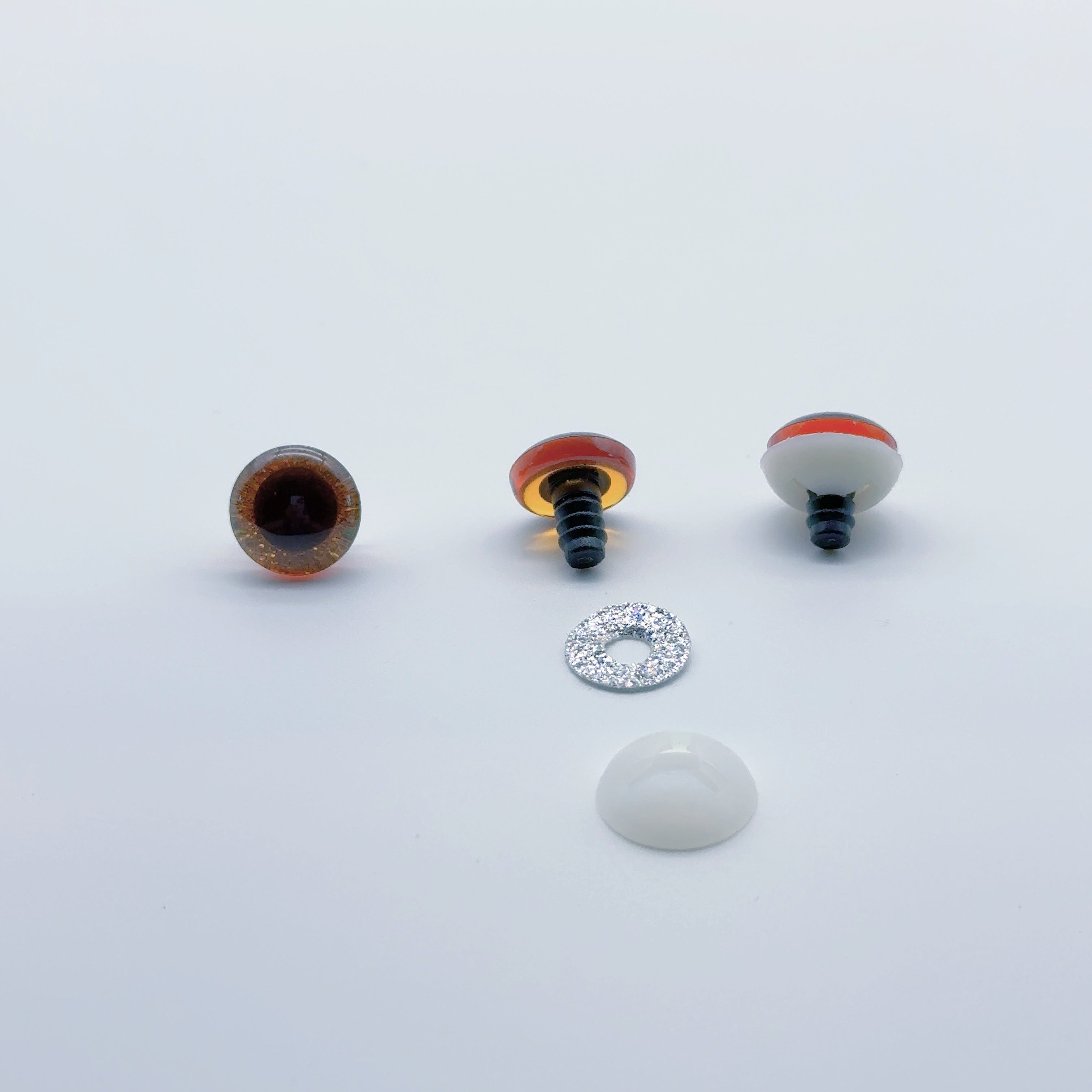 Eco-Friendly 3D Sparkle Eyes - Custom Colors (9-35mm) Glitter Safety Eyes Amigurumi