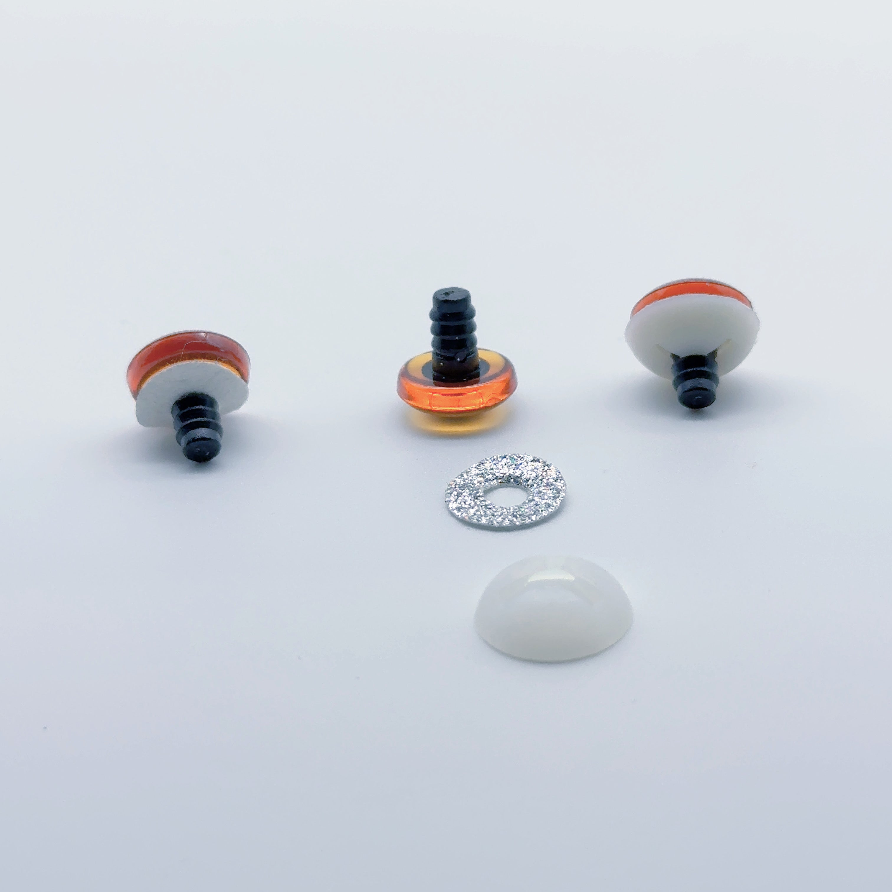 Eco-Friendly 3D Sparkle Eyes - Custom Colors (9-35mm) Glitter Safety Eyes Amigurumi