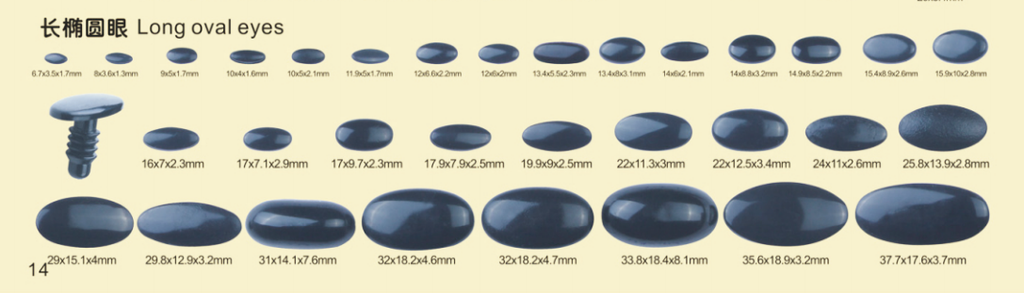 Safety LONG OVAL EYES for Crochet & DIY Toys – Eco-Friendly, Bright, High Quality | EN71/REACH/RoHS Certified