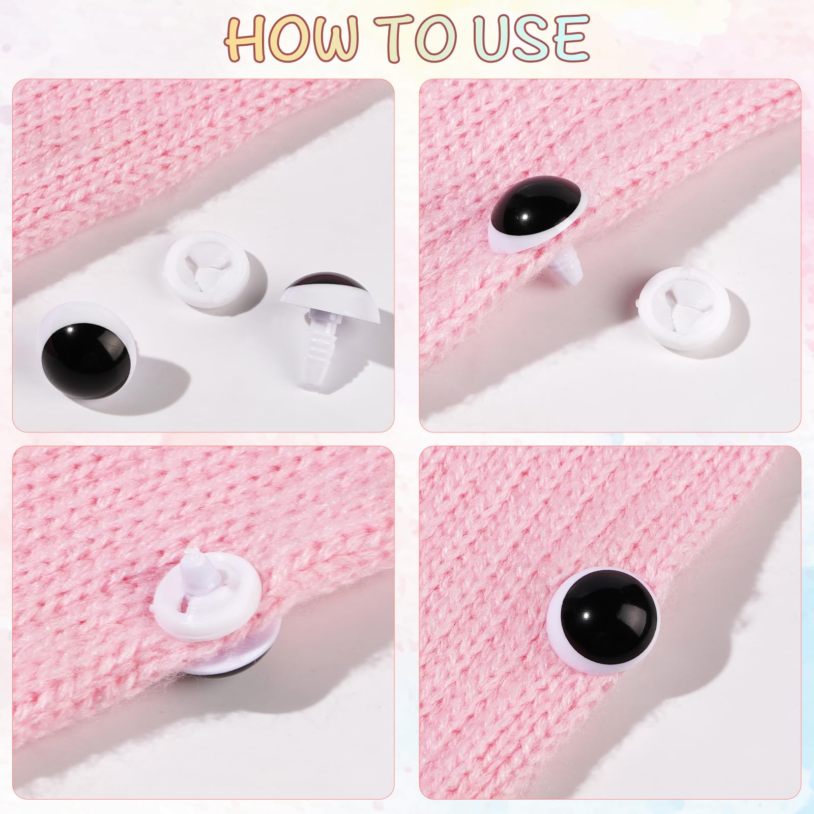 MOON PRINT BEAN SAFETY EYES – Eco-Friendly, Burr-Free | Custom Sizes & Designs | EN71/REACH/RoHS Certified