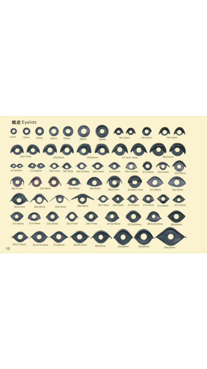 Toy Eyelids – Eco-Friendly & Durable | Custom Sizes & Designs | EN71/REACH/RoHS Certified