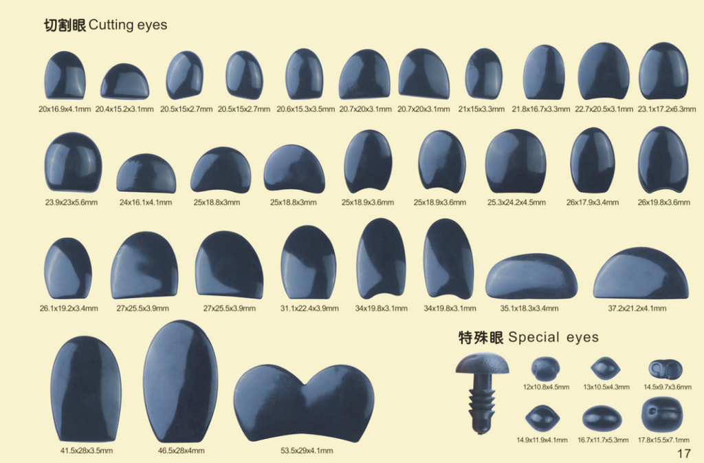 Safety CUTTING EYE for Crochet & DIY Toys – Eco-Friendly, Bright, High Quality – EN71/REACH/RoHS Certified