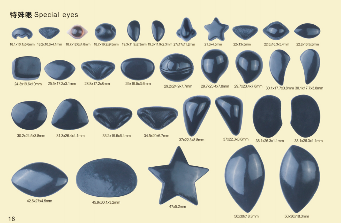 SPECIAL EYES for Toys – Eco-Friendly, Smooth, Vibrant Colors | Custom Sizes & Designs | EN71/REACH/RoHS Certified