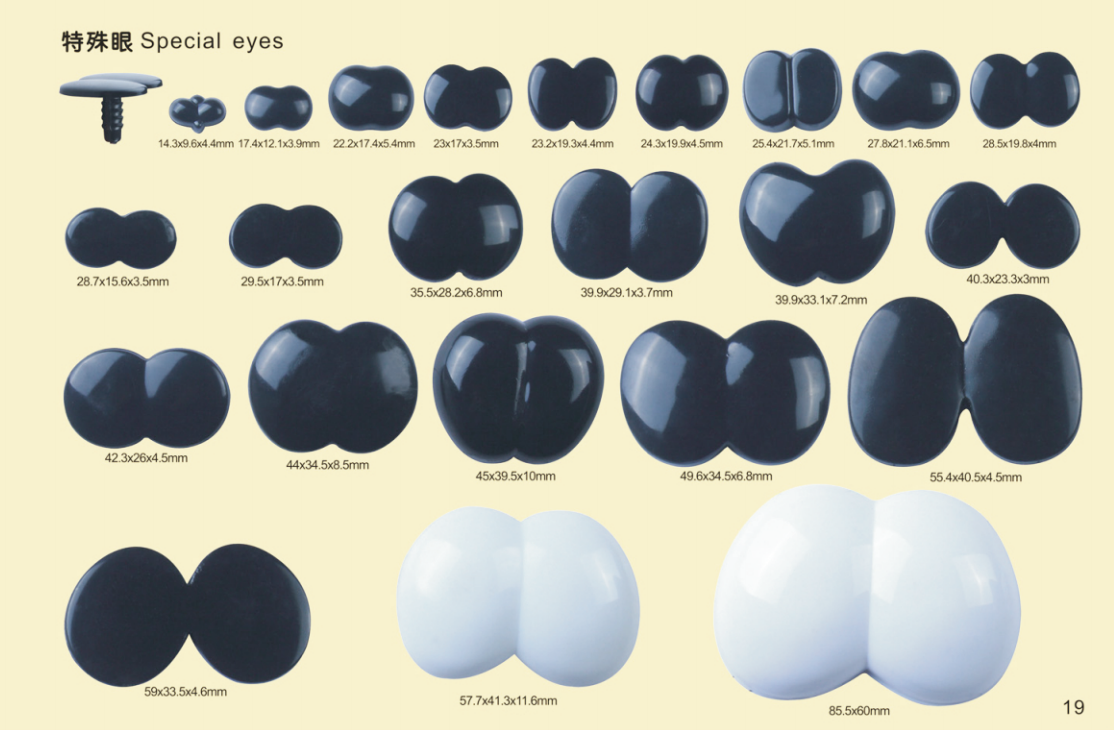 SPECIAL EYES for Toys – Eco-Friendly, Smooth, Vibrant Colors | Custom Sizes & Designs | EN71/REACH/RoHS Certified