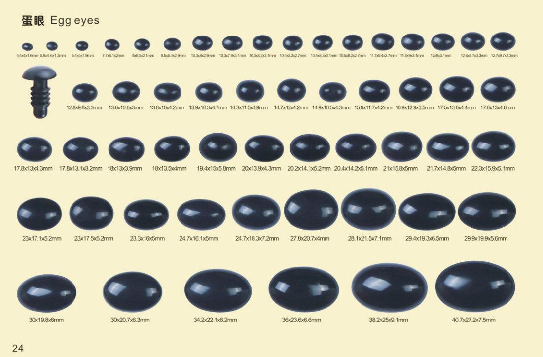 EGG EYES for Toys – Eco-Friendly, Smooth, Vibrant Colors | Custom Sizes & Designs | EN71/REACH/RoHS Certified