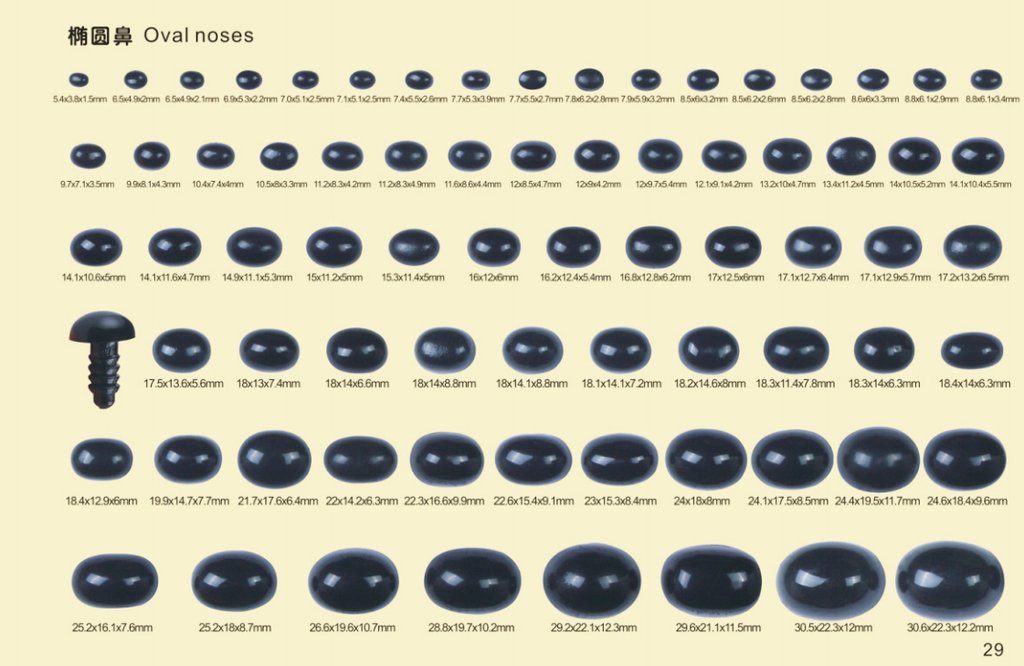 Vibrant, Eco-Friendly OVAL NOSE for Toys - Custom Molds Available