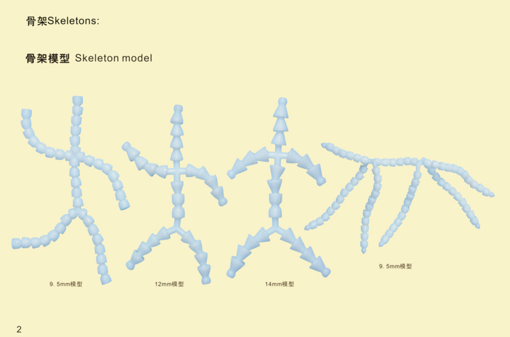 ARMATURE SKELETON 7-18MM – Eco-Friendly, Burr-Free, Custom Moldable | EN71/REACH/RoHS Certified