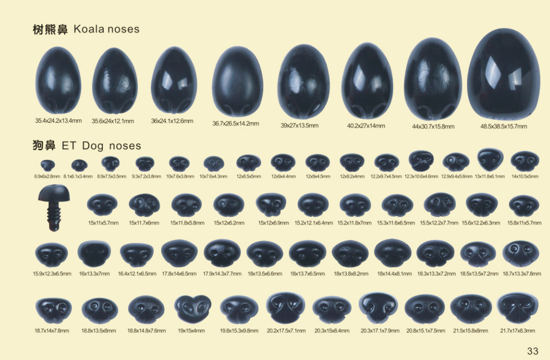 Eco-Friendly, High-Quality KOALA NOSEs for Toys - Custom Colors & Molds