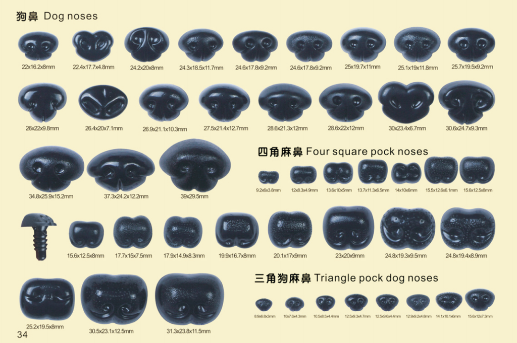 Vibrant, Eco-Friendly TRIANGLE POCK DOG NOSE for Toys – Custom Molds Available