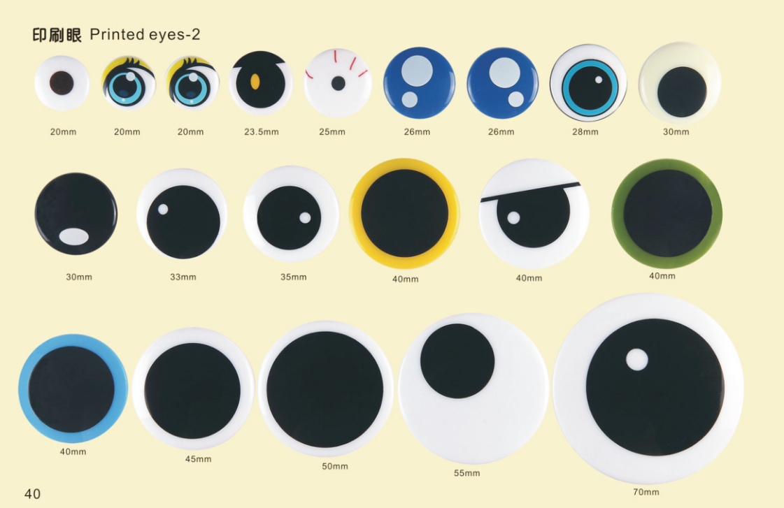 ROUND FLAT EYES for Toys – Eco-Friendly, Smooth, High-Quality | Custom Sizes & Colors