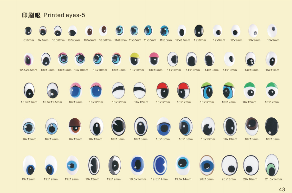 PRINT EYE FOR TOY – Eco-Friendly, Burr-Free, Custom Molded Safety Eyes | EN71/REACH/RoHS Certified
