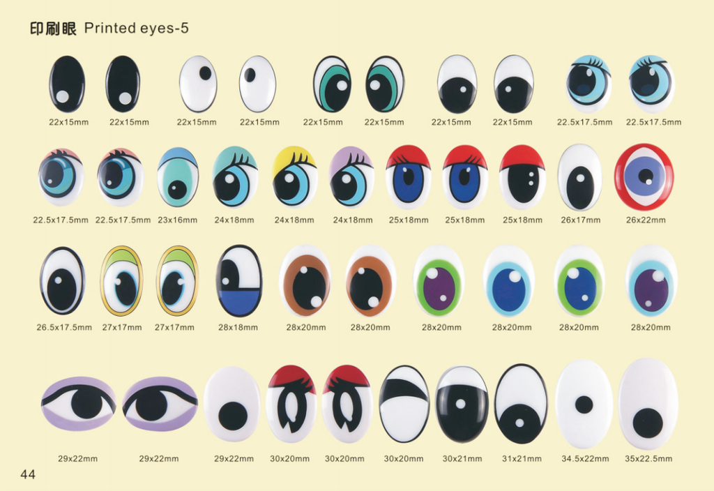 PRINT EYE FOR TOY – Eco-Friendly, Burr-Free, Custom Molded Safety Eyes | EN71/REACH/RoHS Certified
