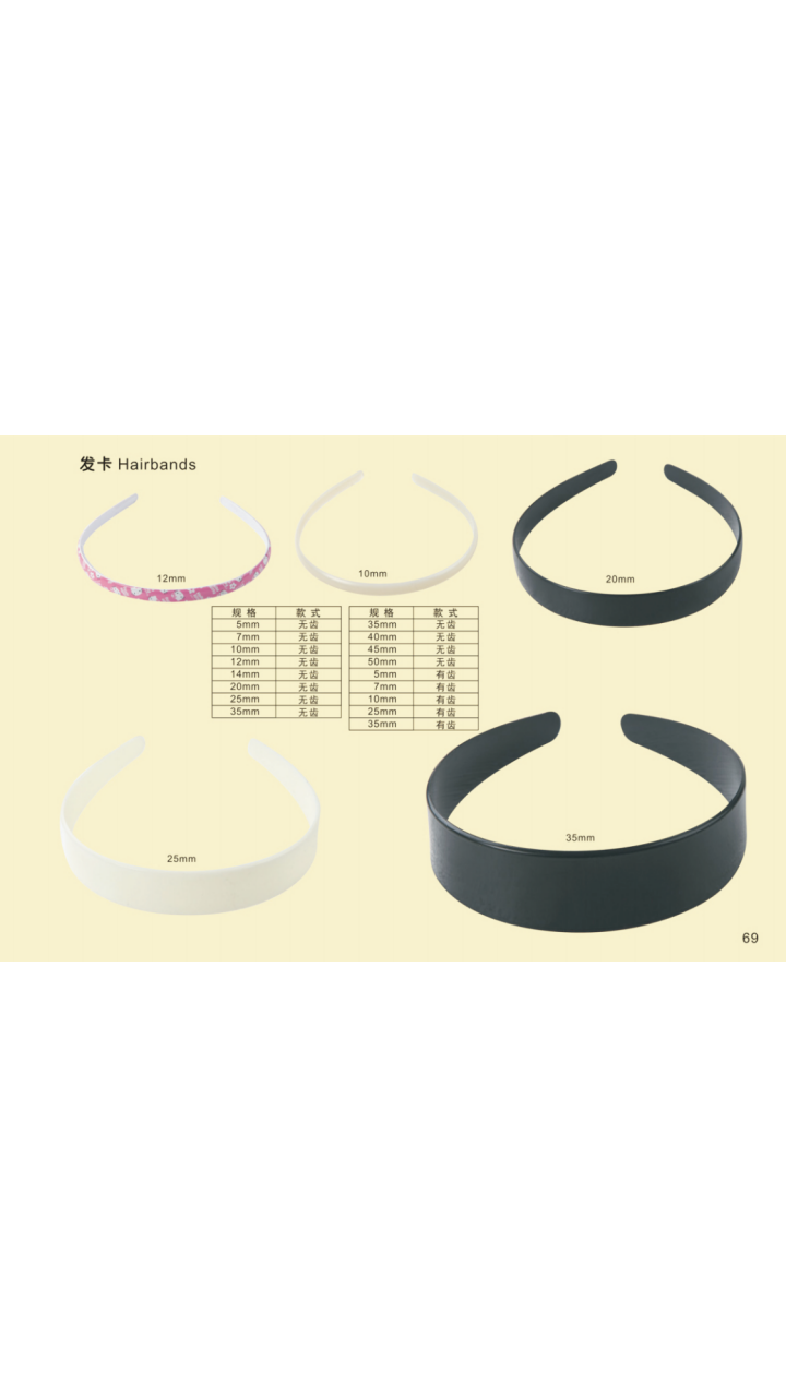 Eco-Friendly Plastic Hairbands | Smooth, Vibrant Colors | Custom Sizes & Designs