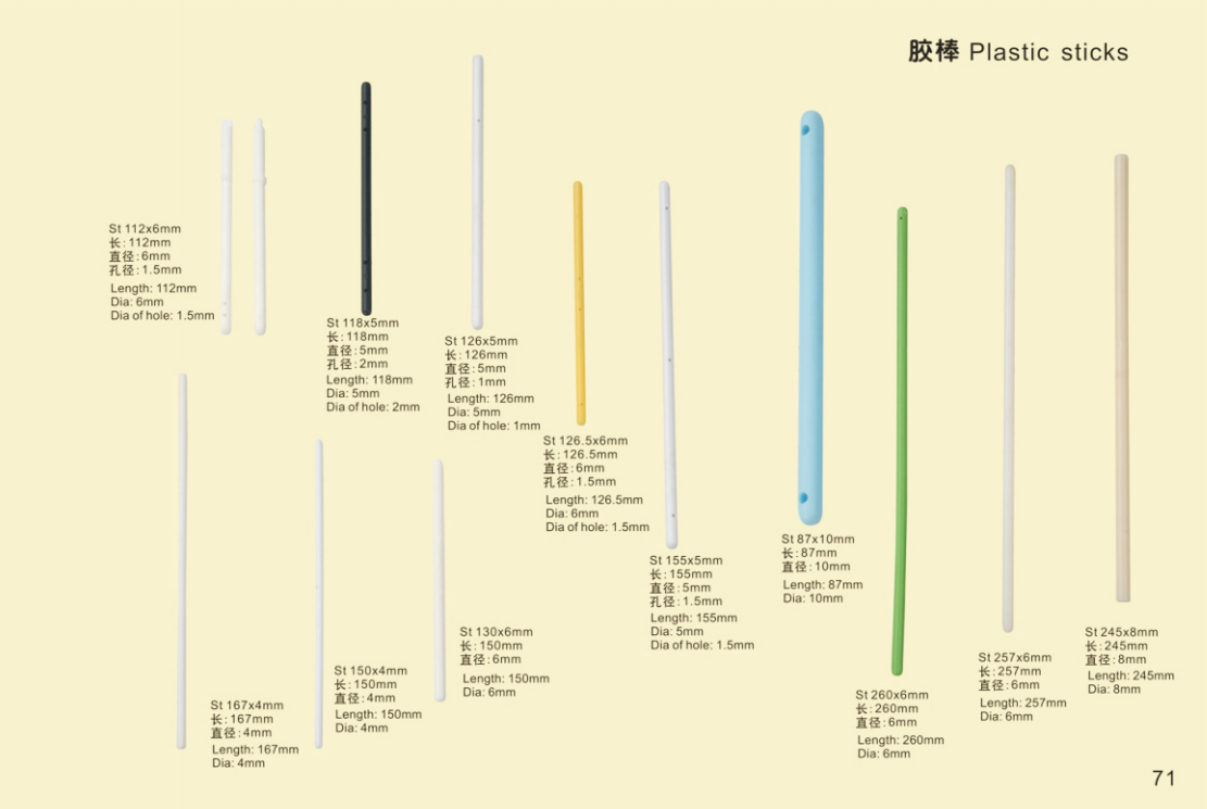 PLASTIC STICKS for Toys – Eco-Friendly, Smooth, Vibrant Colors | Custom Sizes & Designs