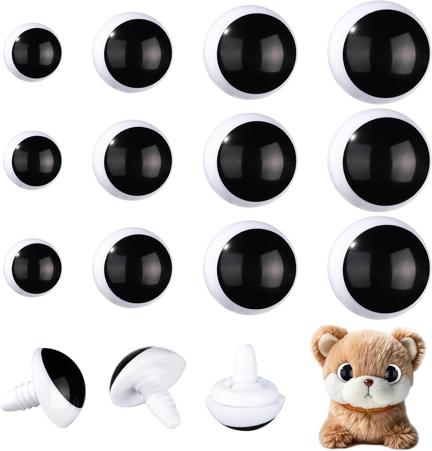 MOON PRINT BEAN SAFETY EYES – Eco-Friendly, Burr-Free | Custom Sizes & Designs | EN71/REACH/RoHS Certified