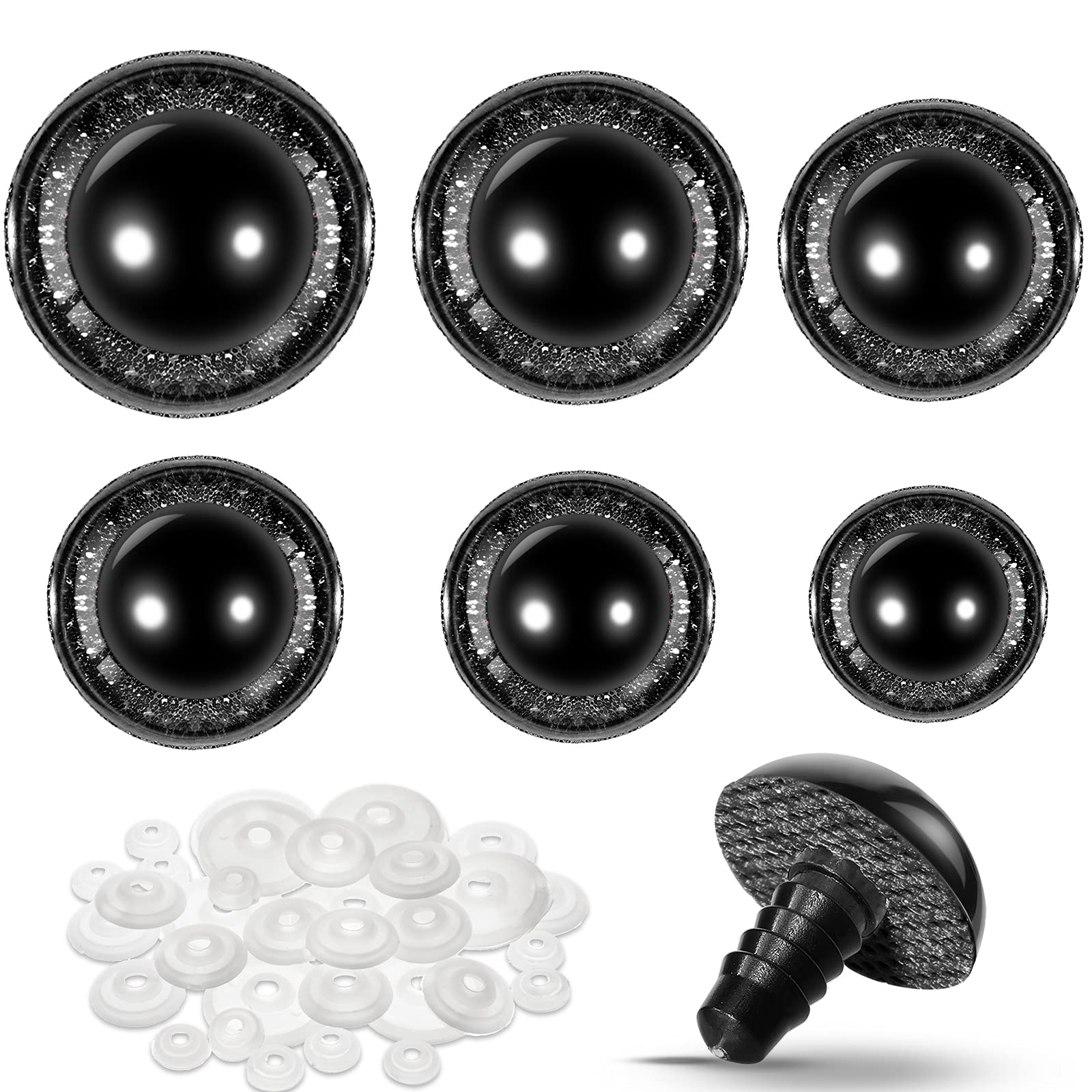 3D Safety Eyes for Crochet & DIY Toys – Eco-Friendly, Bright, High-Quality | EN71/REACH/RoHS Certified | Custom Sizes & Designs