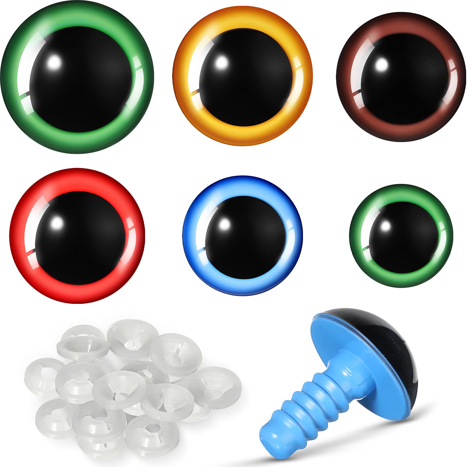 3D Safety Eyes for Crochet & DIY Toys – Eco-Friendly, Bright, High-Quality | EN71/REACH/RoHS Certified | Custom Sizes & Designs