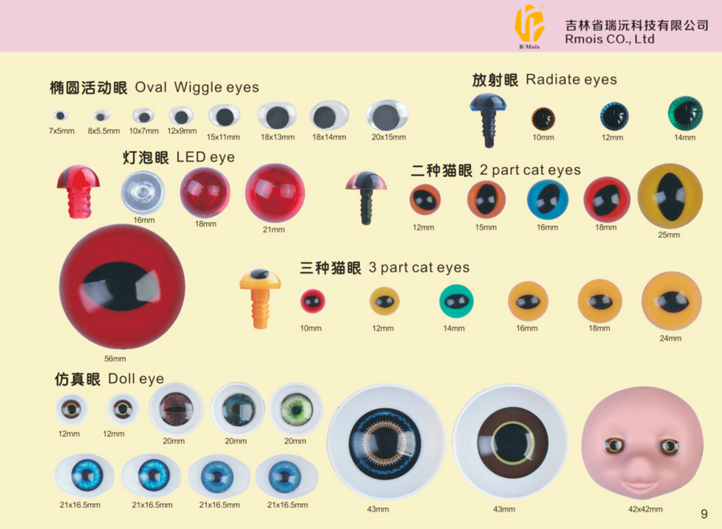 3-Part Cat Eye - Ultra Eco-Friendly & Safe Toy Eyes
