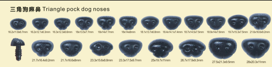 Vibrant, Eco-Friendly TRIANGLE POCK DOG NOSE for Toys – Custom Molds Available